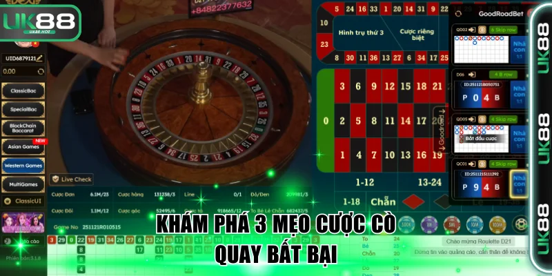 Roulette Uk88 Cùng Bộ Luật Và Mẹo Chơi Hiệu Quả Cho Bạn 4 Bỏ túi ngay 3 kinh nghiệm bất bại từ chuyên gia